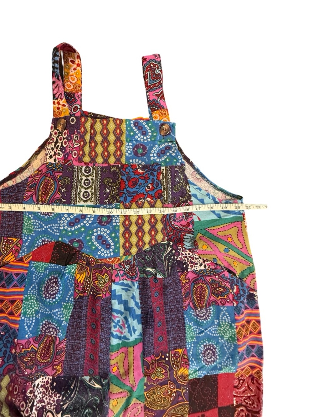 Women’s Boho Patchwork Multicolor Jumpsuit – XL - Picture 10 of 17